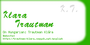 klara trautman business card